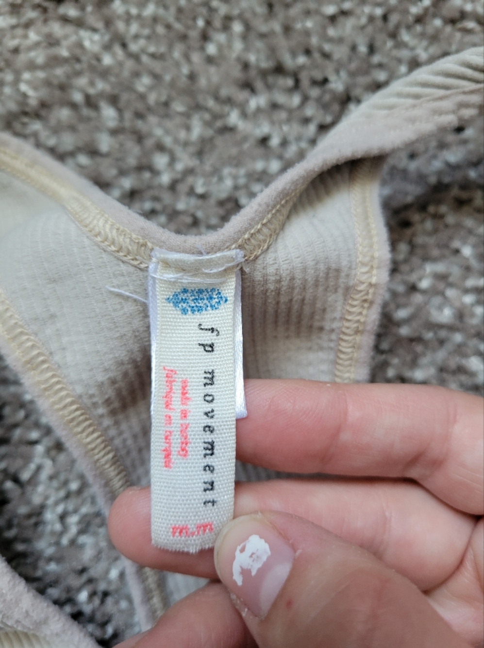x2 Free People Movement Ribbed Racerback Bras Size M Green And Tan - Picture 4 of 8